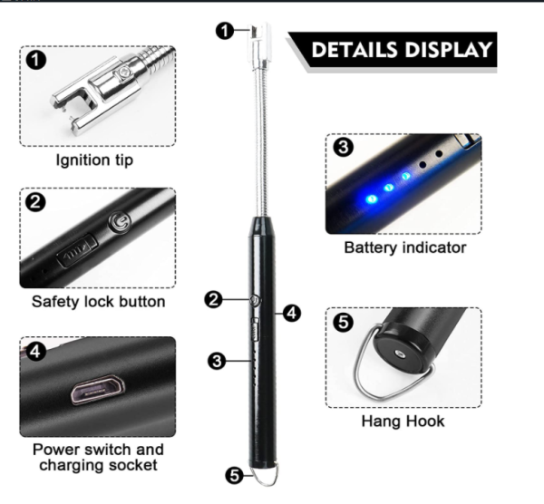 z Arc Lighter With Usb Charging for Electric Stove